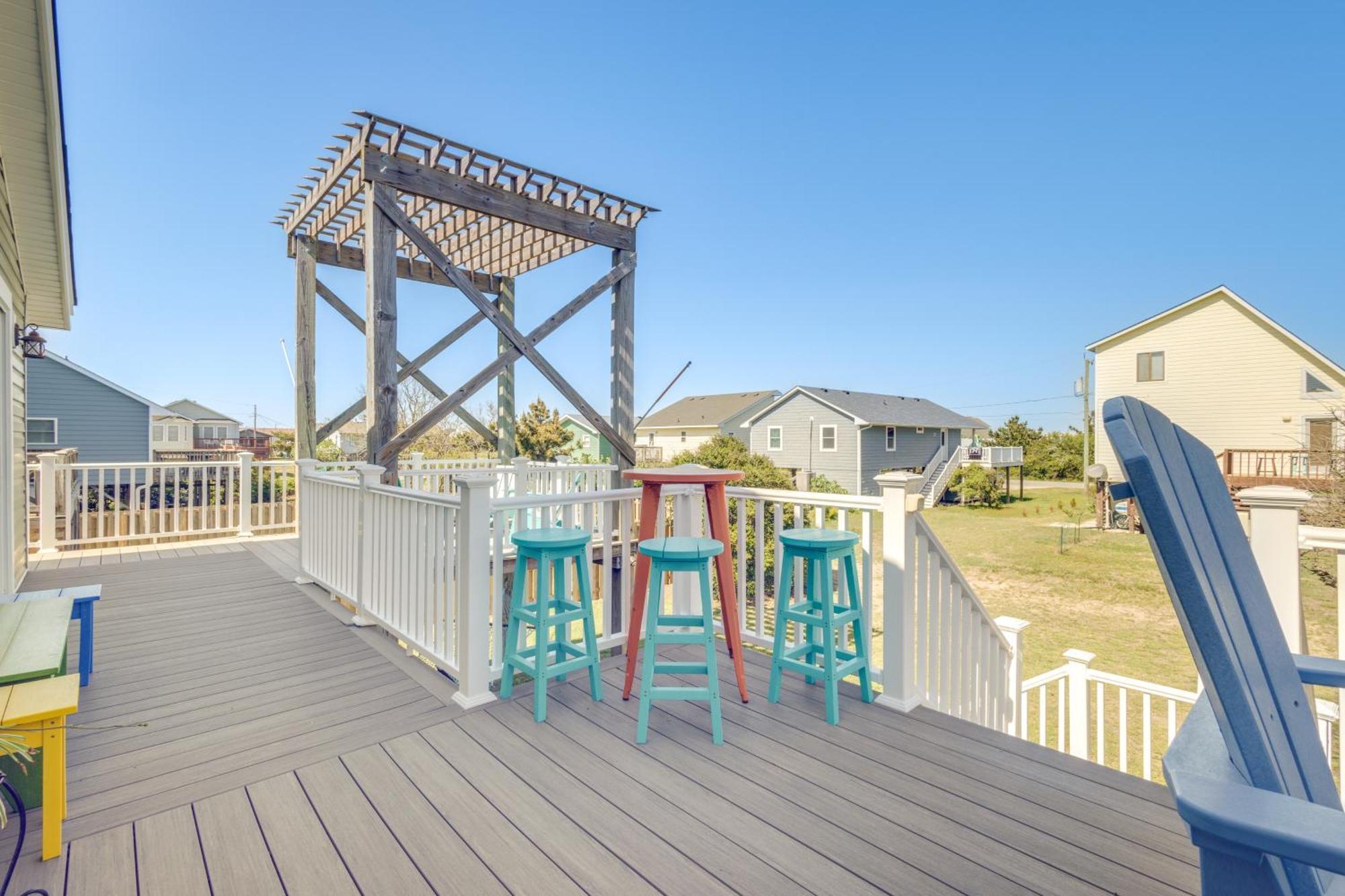 Coastal Home With Deck And Outdoor Shower キルデビルヒルズ エクステリア 写真